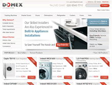 Tablet Screenshot of domexappliancestore.co.uk